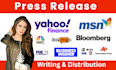 do press release writing and press release distribution