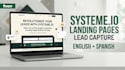 design a lead capture landing page in systeme io