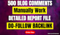 build 500 high da blog comment backlinks
