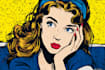 draw a retro pop art roy lichtenstein style