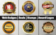 professional web badges,  seals , stamp,  and certificate