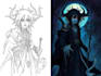 draw a metal, horror, dark art