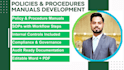 develop corporate policies, sops and procedures manuals