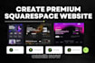 build squarespace business website with seo sales funnel and automation