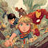 do comic book illustration, marvel comic superhero