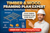 design structural framing plan, wood structure layout, timber and deck design