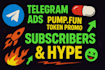 do telegram promotion crypto telegram ads telegram subscribers pumpfun promotion