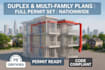design duplex multifamily building plans with full mep and structural layout