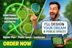design public space, park master plan, recreation area layout, landscape design