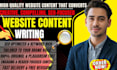 write SEO website content and provide website copywriting that converts