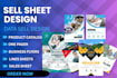 design sell sheets, price sheets, and line sheets