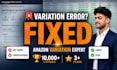 create or fix amazon listing, parent child variation and flat file