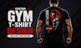 create bold gym motivation t shirt design