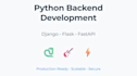 do your python django flask fastapi projects