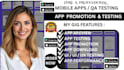 do QA testing,app testing, website testing, and ios app review