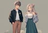 make a anime couple character art anime style