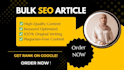 write bulk SEO articles and bulk blog posts