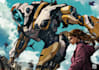 do macha robot with glowing effects and sci fi background