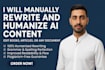 professionally rewrite, humanize ai content