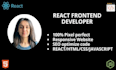 be your front end web developer using react js javascript