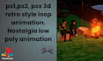 create ps1 ps2 n64 low poly loop animation in retro 3d style