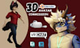design a custom 3d model vrchat avatar furry avatar from scratch