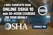 osha 8, 10, 30 and 40 hour courses