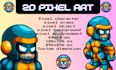 create pixel art character 8 16 bit character pixel art game environment props