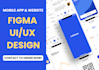 do figma design, figma website UI UX design, and mobile app UI design