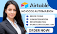 create expert airtable automation and zapier workflows