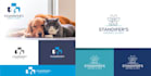 do a modern minimalist pet business logo design