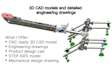 create cnc ready 3d cad models and detailed engineering drawings
