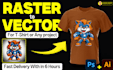 fix ai logo, manually vector trace, redesign, refine, and recreate