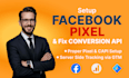 setup facebook pixel, conversion API, and ga4 tracking via GTM server side