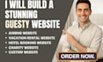 create a professional guesty property and airbnb rental website