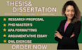 edit, refine dissertation proposal bachelor thesis research project postgraduate