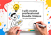 create a custom whiteboard explainer video with unique doodle character