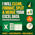 clean, format, split, merge excel data