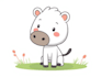 create cartoon vector animal in a simple style