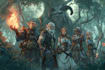 dnd character or dnd party art illustration