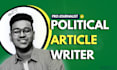 write journalistic political articles