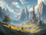 digitally paint fantasy landscape
