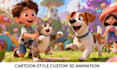 create 3d pixar style cartoon character, avatar, animation, or ai art