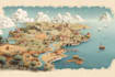 illustrate medieval fantasy and sci fi maps