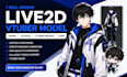 design live2d vtuber model anime model 2d male vtuber model vtuber rigging chibi