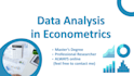 do econometric analysis and data analysis