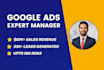 audit, setup and optimize PPC google ads campaign as expert manager