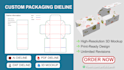 design your custom die cut or die line for your packaging design