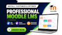 install, customize and optimize a professional moodle lms