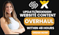 update or overhaul your squarespace website content within 48 hours